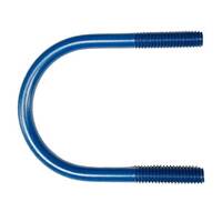 137UB382XC 3/8"-16 X 2" Pipe Size, U-Bolt, Fig.137 (Long Tangent), Carbon Steel, Teflon (Xylan) Blue